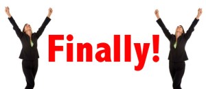 Mid adult Hispanic female with fists in air and looking up, isolated on white background